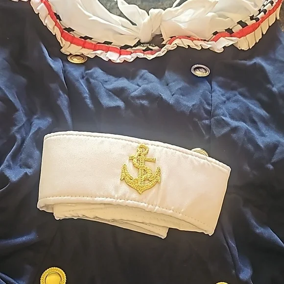 Sailor Dress Costume Set For Women Navy Suit Carnival  xl 12-14 - Picture 4 of 5
